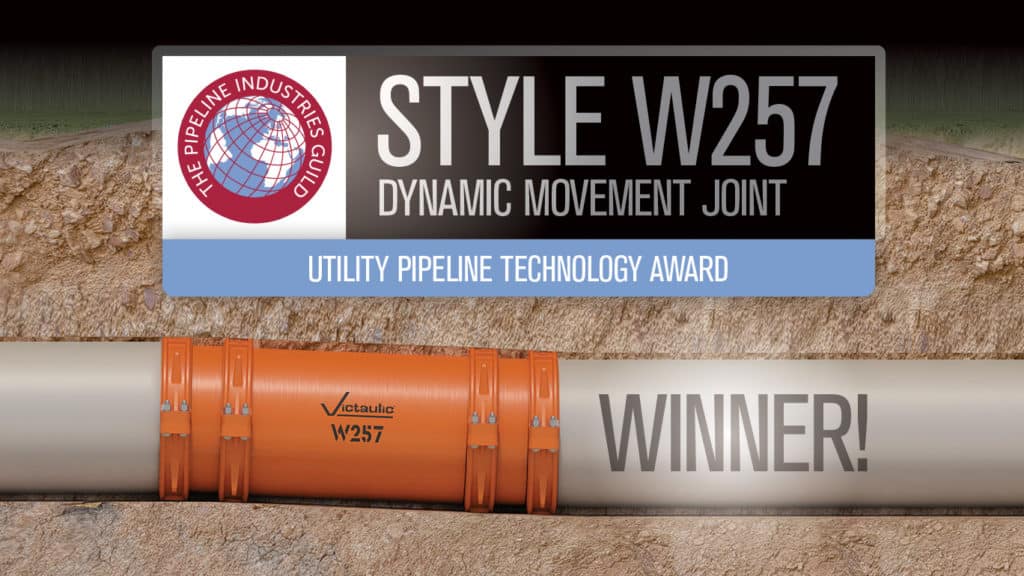 Victaulic W257 Wins “Utility Pipeline Technology Award”